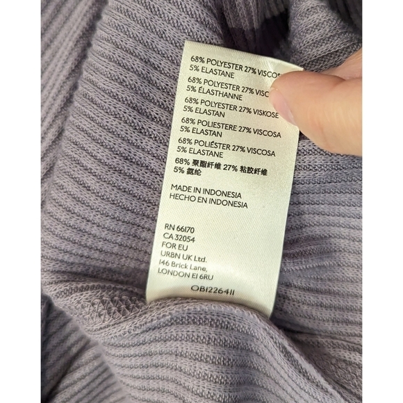 🆕 Free People Juicy Long Sleeve Cowl Neck Shirt in Purple Size Small - Picture 7 of 10